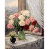 Опт-картина / Painting by numbers 40x50 Bouquet on the window