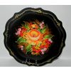 Сувениры из Н.Тагила / Lembranças de N. Tagil / Bandeja "Barroco. Rosas Laranja", 19 cm