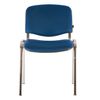 BRABIX "Iso CF-001" staff and visitors chair, chrome frame, blue leather