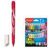 Pens MAPED (France), "Jungle", 12 Col., washable, ventilated cap, packaging with Euro slot