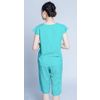 Pajamas for women turquoise in flowers with elongated shorts