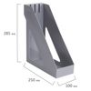 Tray vertical paper BRAUBERG "Basic", 265х100х285 mm, grey