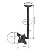 Bracket-mounted for TV ceiling ARM MEDIA LCD-1000, VESA 75-200, 10-37," 2 art. Freedom, 30 kg