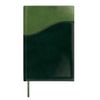 Agenda senza data A5 (138x213 mm) BRAUBERG "Bond", sotto pelle mista con onda, 160 fogli, verde/verde chiaro