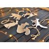 Ленивые Бобры / Lazy Beavers / Set of mirrored Christmas tree decorations "Siberia inside" in a gift box