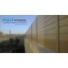 Decorative fence of composite boards