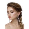 Lace earrings "barbarian" brown