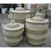 Large baskets with a lid for laundry