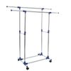 Доляна / Shaft / Reinforced telescopic clothes rack, 2 bars, 80 (145) × 51 × 90 (160) cm
