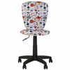 Children's armchair "POLLY GTS" without armrests, gray with a pattern