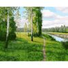 Опт-картина / 数字绘画 40x50 沿河路径