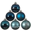 Kaemingk / Set di palline di vetro Montclair: Quantum Blue 8 cm, 6 pz
