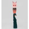 Decor and Gift / Statuette en bois de la "Chouette" 100 cm rose