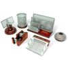 GALANT table set "Wood&Metal", 6 pieces, mahogany and Nickel-plated metal