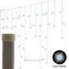 Kaemingk / Ghirlanda LED Ghiaccioli su una batteria 7 * 0,5 m, 192 lampade LED bianco freddo, PVC bianco, controller, timer, IP44