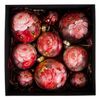 Жостово / Set of 9 Christmas balls in a box