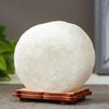 Сималенд /  Salt lamp "Circle" LED (colored diode) USB white salt 12.5х5х10 cm