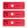 Self-adhesive numbered seals "ANTIMAGNET", for counters, set of 100 pcs., 66 mm х 22 mm, red