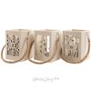 Kaemingk / Wooden candlestick Forest Fairy Tale - Snowflake 15 * 10 cm light wood