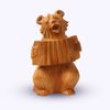 Богородская игрушка / Wooden souvenir "Bear with an accordion"