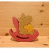 Wooden toy puzzle-rocking "Mother and child: the hippos"