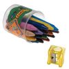 JOVI / Wax crayons thickened, 16 colors, children from 3 years old, plastic cup, sharpener