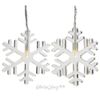 Kaemingk / Guirlande LED à franges Flocons de neige Flocons de glace 1,05 m, 8 flocons de neige, PVC transparent, à piles, IP20