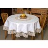 Снежинка / Snowflake / Round tablecloth with lace braid