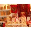 Productos de recuerdo de Mordovia: manteles, toallas, servilletas con bordados.