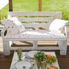 Этель / Pillow for 2-seater bench "Triangles", 45 × 120 cm, rep with VMGO impregnation, 100% cotton