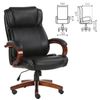 Chaise de bureau BRABIX PREMIUM "Magnum EX-701", bois, cuir recyclé, noir