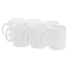 LUMINARC / Set of mugs for tea and coffee "Essence White", volume 320 ml, white glass, 6 pieces