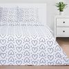 Этель / Bed linen 2 joint ventures Gray heart 175 * 215 cm, 200 * 220 cm, 70 * 70 cm - 2 pieces