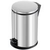 Waste bin Hailo Pure M 12l., Stainless steel, chrome