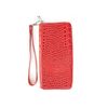 Clutch zipper, red crocodile