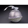 Снежинка / Snowflake / New Year's ball with lace, cord and hand-painted