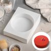 Доляна / Doliana / Form for mousse desserts and pastries "Circle", 19 × 14.5 cm, white