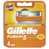 Replacement shaving cassettes 4 pcs. GILLETTE "Fusion" for men