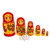 Семеновская роспись / Russian woman - booklet matryoshka, 6 dolls - booklet No. 24