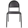 Serna visitor chair, black frame, black leather substitute