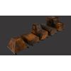 FILIPPOV / Boxing pillow L-shaped large "DIKO" from buffalo leather 75 cm