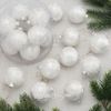 Kaemingk / Set of glass balls 6 cm frosty white, 10 pcs