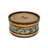 Беломорские узоры / Holzkiste mit Deckel "Rakul grüne Malerei" rund 12,5 cm