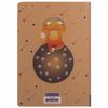 BRAUBERG / Notebook 40 l. checkered cover CRAFT, beige paper 70 g / m2, stitching, А5 (147х210 mm), SPACE CAT / 10 pcs.