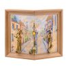 Золотая антилопа / Angular picture "Couple with a cat" painted on onyx with backlight