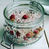 Pink bath salt