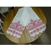 Карельские узоры / White linen towel "Orthodox domes"