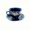 Гжельский Фарфоровый завод / Tea pair Orchid cobalt paint gold
