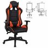 Computer chair BRABIX "GT Racer GM-100", two pillows, eco-leather, black / orange