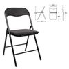The chair is folding for the house and office of BRABIX "Golf CF-007", black frame, leather black